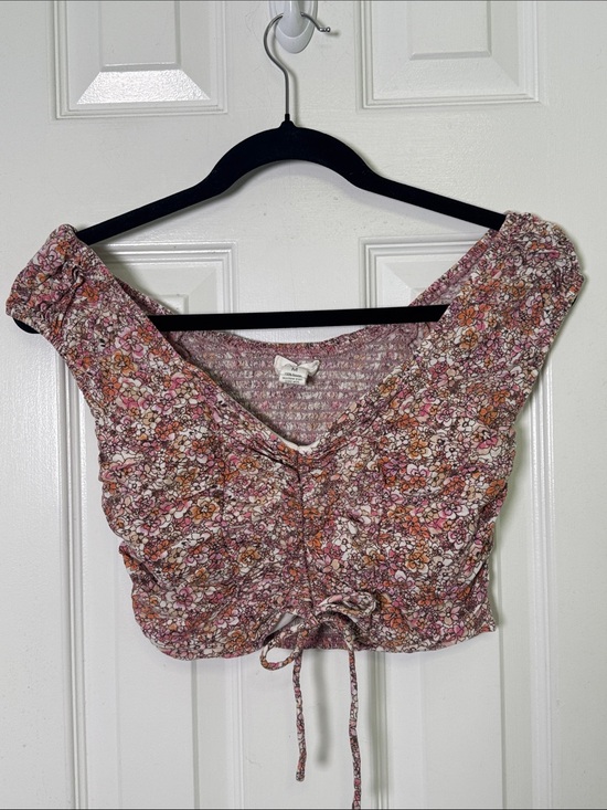 Japna Tops - Free People Inspired Floral Smocked Crop Top Tie Front Boho Cottagecore M Japna